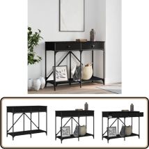 Table console noir 100x39x78,5 cm bois d'ingénierie - Table Basse - Meuble D'entrée - Table Console - Table D'appoint - Table Design