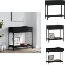 Vidaxl - Table console noir 75x34,5x75 cm bois d'ingénierie - Table Console - Tables Console - Bout De Canapé - Table De Couloir