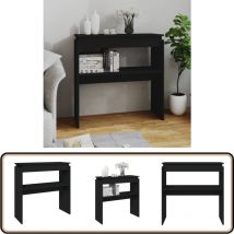 Vidaxl - Table console Noir 80x30x80 cm Aggloméré - Table Basse - Meuble D'entrée - Table D'appoint - Rangement Décoratif - Mobilier Intérieur
