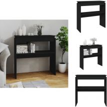 Table console Noir 80x30x80 cm Aggloméré - Table Basse - Meuble D'entrée - Table D'appoint - Rangement Décoratif - Mobilier Intérieur