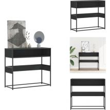 Vidaxl - Table console noir 90x35x80 cm bois d'ingénierie - Table Console - Tables Console - Table - Table D'entrée