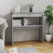 Table Console Table D'Appoint Design Industriel - Sonoma Gris 80x30x80 Cm Bois D'Ingénierie Bv76235