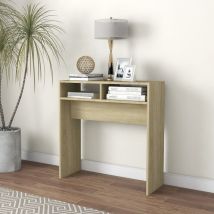 Bonnevie - Console Table console Table d'entrée Chêne sonoma 78x30x80 cm Aggloméré