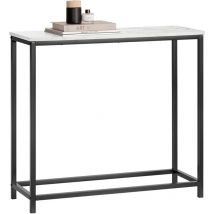Sobuy - Table Console Table d'Appoint Bout de Canapé Table d'Entrée Effet Marbre Cadre,FSB29-SCH