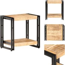 Table d'appoint 40x30x40 cm Bois de manguier brut - Table D'appoint - Table Basse - Mobilier Industriel - Table En Bois - Table D'appoint Industrielle