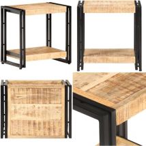Table d'appoint 40x30x40 cm Bois de manguier brut - Table D'appoint - Table Basse - Mobilier Industriel - Table En Bois - Table D'appoint