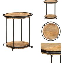 Vidaxl - Table d'appoint Ø55x60 cm bois de manguier massif - Table D'appoint - Tables D'appoint - Table D'appoint De Canapé - Table De Salon