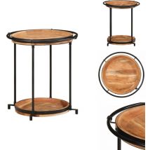 Table d'appoint Ø55x60 cm bois massif d'acacia - Table D'appoint - Tables D'appoint - Table D'appoint De Canapé - Table De Salon