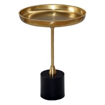 La Grande Prairie - Table d'appoint aluminium dorée noir mat 40x53cm