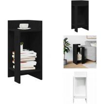 Vidaxl - Table d'appoint avec étagère noir 25,5x27x60 cm - Table D'appoint - Tables D'appoint - Table D'extrémité - Table D'accent