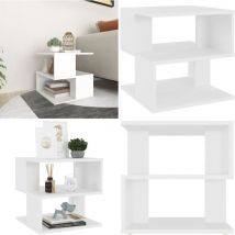 Vidaxl - Table d'appoint Blanc 40x40x40 cm Aggloméré - Table D'appoint - Meuble D'appoint - Table Basse - Table Blanche - Table Design - Home & Living
