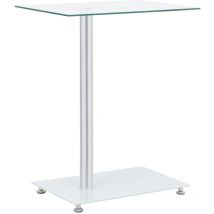Maison Chic - Table d'appoint Bout de canapé Table basse en forme u Transparent 45x30x58 cm Verre trempé 72271