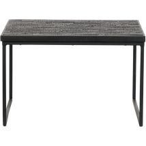Whitelabel - Table Basse Carrée 60x60x38 Cm En Bois Noir