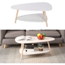 Haloyo - Table d'appoint Design Moderne,Resistant,90 x 60 x 40 cm,blanc