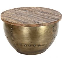 Dkd Home Decor - Table Café Mangue Métal 68X68X44 Doré