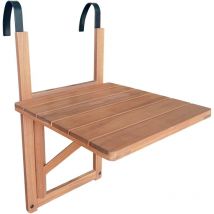 Table d'appoint en bois pour balcon. carrée. rabattable. hauteur ajustable