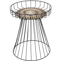 Urban Living - Table d'appoint en métal Bohême - Diam. 40 x h. 49 cm