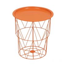 Table d'Appoint en Métal 'Kumi' 40cm Orange