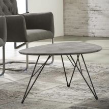 Pier Import - Table d'appoint grise effet béton gm helsinki