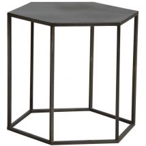 Table d'appoint hexagonale en métal