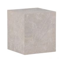 Paris Prix - Table d'Appoint Imitation Marbre 'York' 45cm Beige