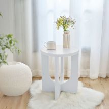 [en.casa] - Table d'appoint Kysdajore 50 x 40 cm blanc