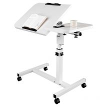 Rapanda - Table d'appoint légère, de lit ,Bureau Informatique, Bureau Gaming, Roulante Canapé pour Ordinateur Portable Hauteur Pliante avec 4