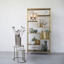 Ensemble 2 tables d'appoint Axat métal 50x41x41cm