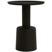 Light&living - Table D'Appoint Milaki Noir - Ø39x52 Cm