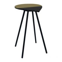 Meubletmoi - Table d'appoint métal avec plateau goutte dorée et noire - gull 6303
