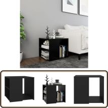 Vidaxl - Table d'appoint noir 50x50x45 cm bois d'ingénierie - Table Basse - Meuble D'appoint - Table D'appoint Noire - Table Design - Rangement