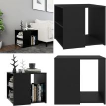 Vidaxl - Table d'appoint noir 50x50x45 cm bois d'ingénierie - Table Basse - Meuble D'appoint - Table D'appoint Noire - Table Design - Rangement