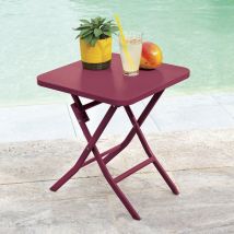Hesperide - Table d'appoint pliante 40x40 Greensboro bordeaux Hespéride