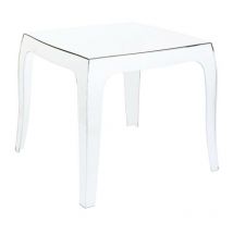 Table du salon élégant en table basse en plastique transparent différentes couleurs Couleur : Transparent