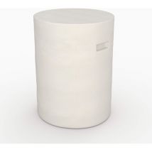 Table d'appoint ronde en béton blanc D35 cm - santorini