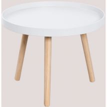 Table d'appoint ronde Ø50 cm en bois Sigma SKLUM Blanc
