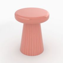 Rendez-vous Déco - Table d'appoint ronde en métal rose D40 cm - adélie
