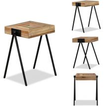 Table d'appoint Teck massif de récupération - Table D'appoint - Table Basse - Mobilier Industriel - Table En Teck - Meubles Design