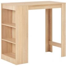 Table de bar avec étagère Chêne 110x50x103 cm