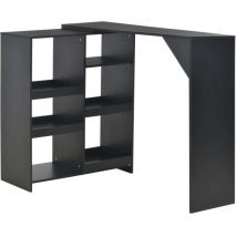 Torana - Table de bar avec tablette amovible Noir 138x39x110 cm