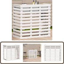 Table de bar d'extérieur blanc 113,5x50x103 cm bois massif pin - Table De Bar Extérieur - Table De Jardin - Mobilier De Jardin - Table En Bois Massif