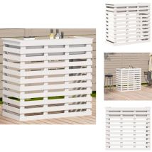 Table de bar d'extérieur blanc 113,5x50x103 cm bois massif pin - Table De Bar Extérieur - Table De Jardin - Mobilier De Jardin - Table En Bois Massif