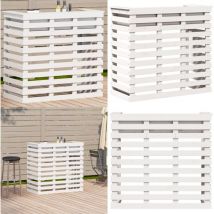 Table de bar d'extérieur blanc 113,5x50x103 cm bois massif pin - Table De Bar Extérieur - Table De Jardin - Mobilier De Jardin - Table En Bois Massif