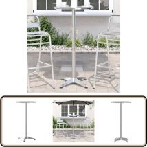 Table de bar d'extérieur réglable en hauteur aluminium - Table De Jardin - Table De Bar - Mobilier De Jardin - Table Extérieure - Table Bistro