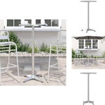 Table de bar d'extérieur réglable en hauteur aluminium - Table De Jardin - Table De Bar - Mobilier De Jardin - Table Extérieure - Table Bistro