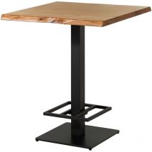 Massivmoebel24.de - Table de Bar en bois d'Acacia 80x80x92 naturel laqué melbourne 101