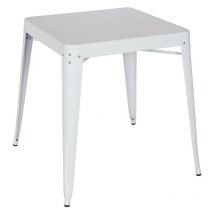 Table de bar en métal – Blanc