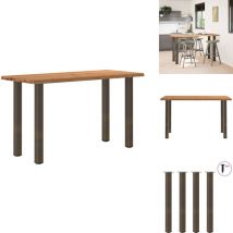 Table de bar marron clair bois de chêne massif rectangulaire - Table De Bar - Tables De Bar - Table De Pub - Table De Bar De Cuisine