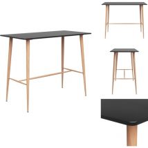 Table de bar Noir 120x60x105 cm - Table De Bar - Table Haute - Table Bistrot - Meuble Design - Mobilier Intérieur