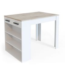 Vicco - Table style bar Repose, Sonoma/blanc, 67x100cm